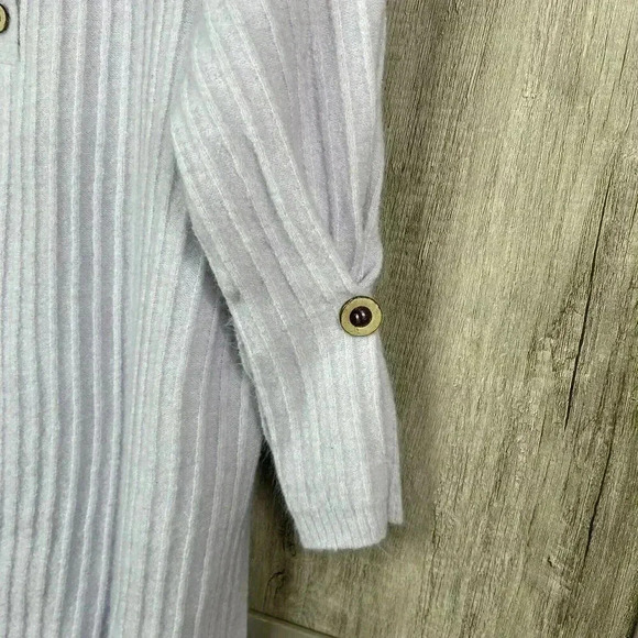 Free People Sweater XS Henley Lavender Oversized Ribbed Around The Clock - Picture 4 of 8